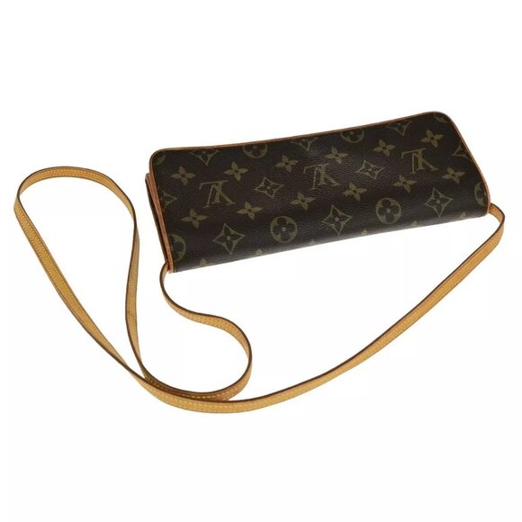 Auth LOUIS VUITTON Pochette Twin GM 2Way Shoulder Bag Monogram Brown - Picture 8 of 16